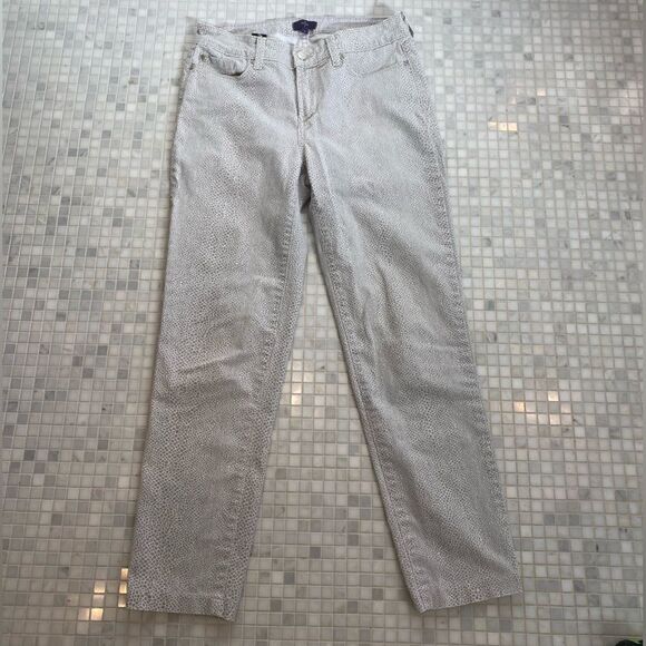 Not Your Daughter Jeans NYDJ Gray Animal Print Straight Jeans - Picture 3 of 10